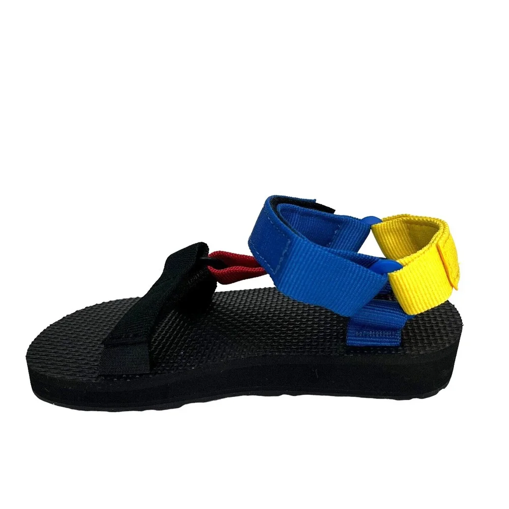 Teva Toddler Boys Girls Sport Sandal Size 8 Black-Multi Adjust‎ Straps Open Toe